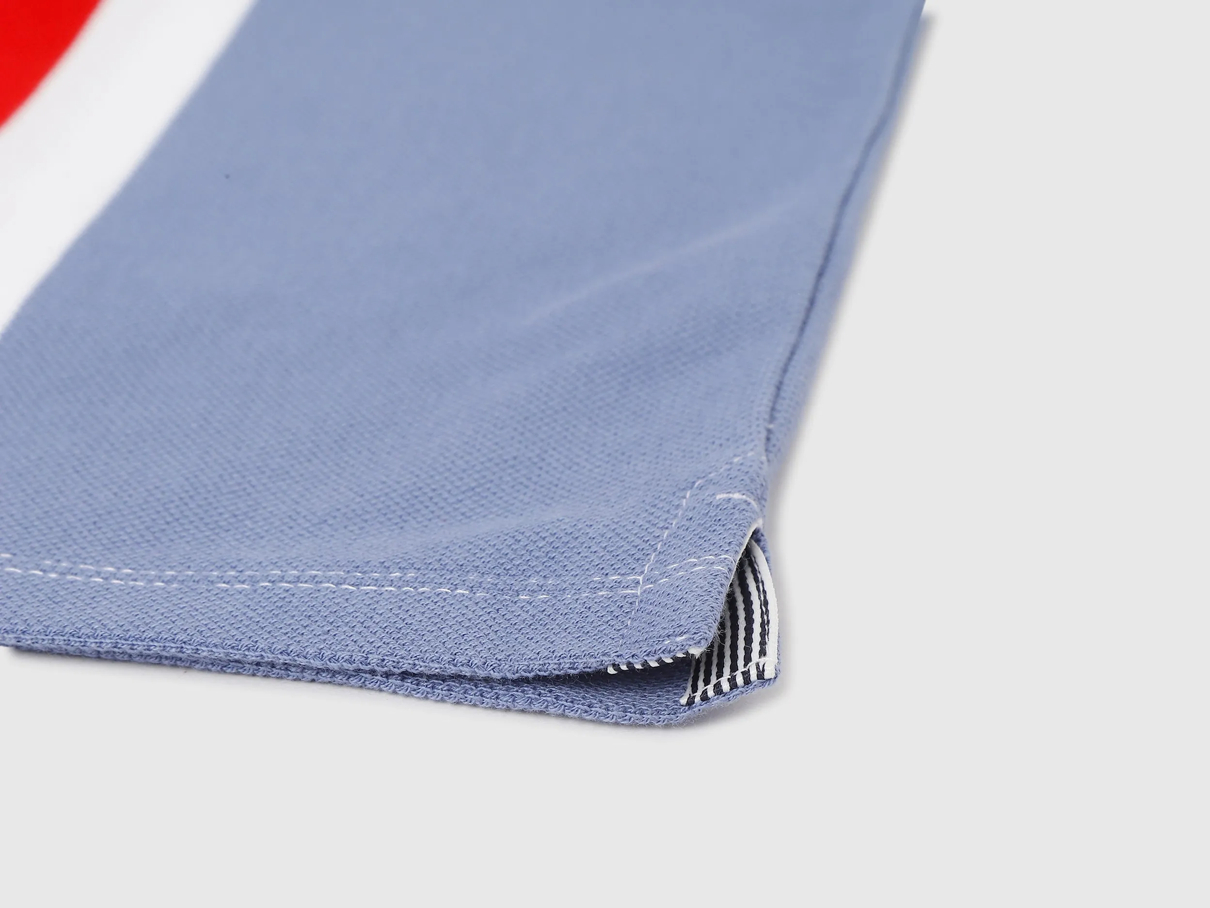 Polo Neck Striped Pattern T-Shirt