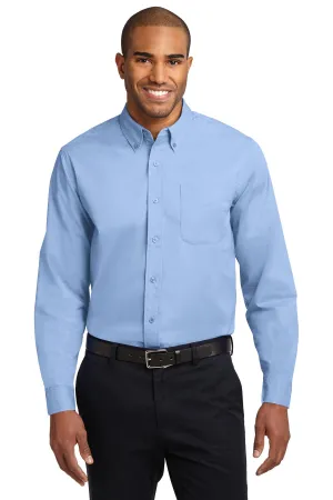 Port Authority Tall Long Sleeve Easy Care Shirt.  TLS608 Light Blue/ Light Stone Tall