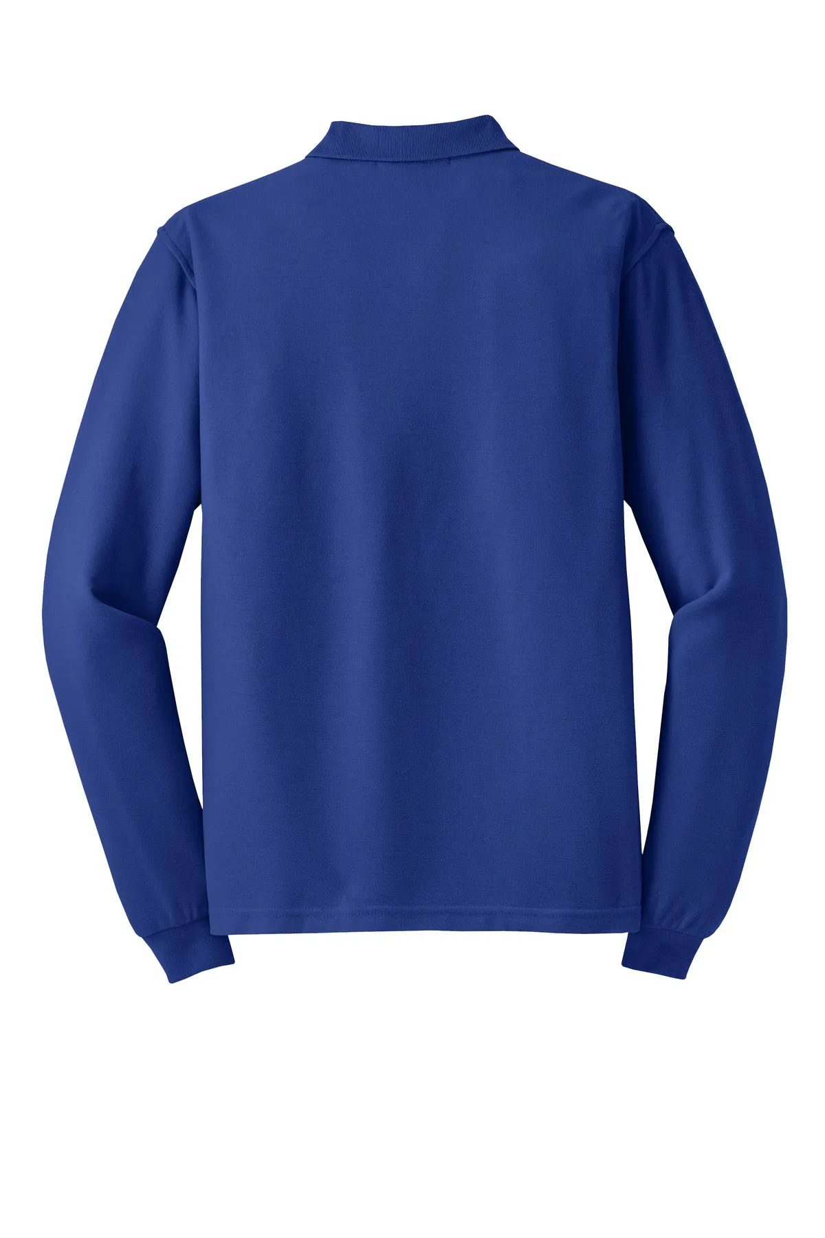 Port Authority Tall Silk Touch Long Sleeve Polo. TLK500LS Royal Tall
