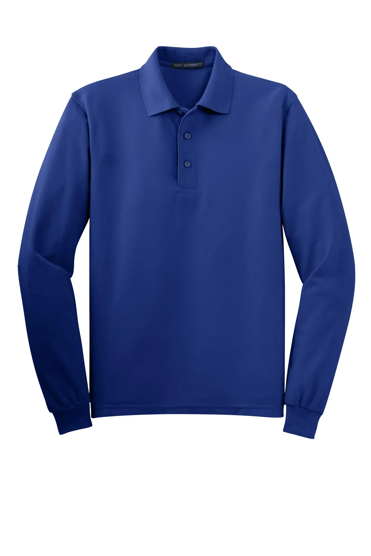 Port Authority Tall Silk Touch Long Sleeve Polo. TLK500LS Royal Tall