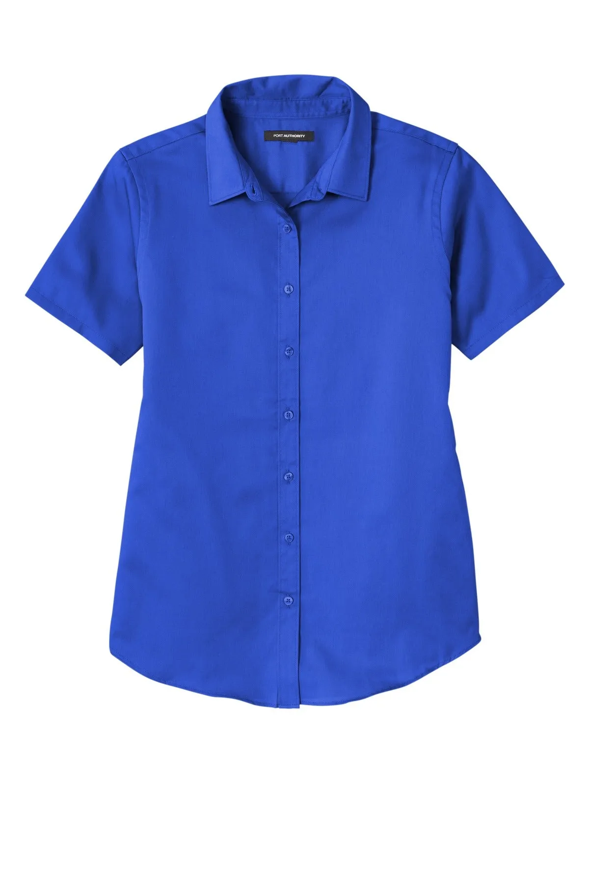 Port Authority Women's Short Sleeve SuperPro ReactTwill Shirt. LW809 True Royal