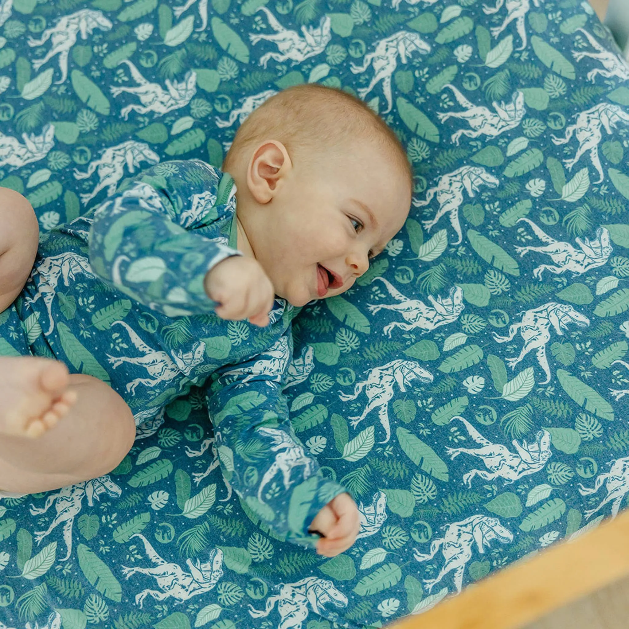 Premium Knit Fitted Crib Sheet - Jurassic Park