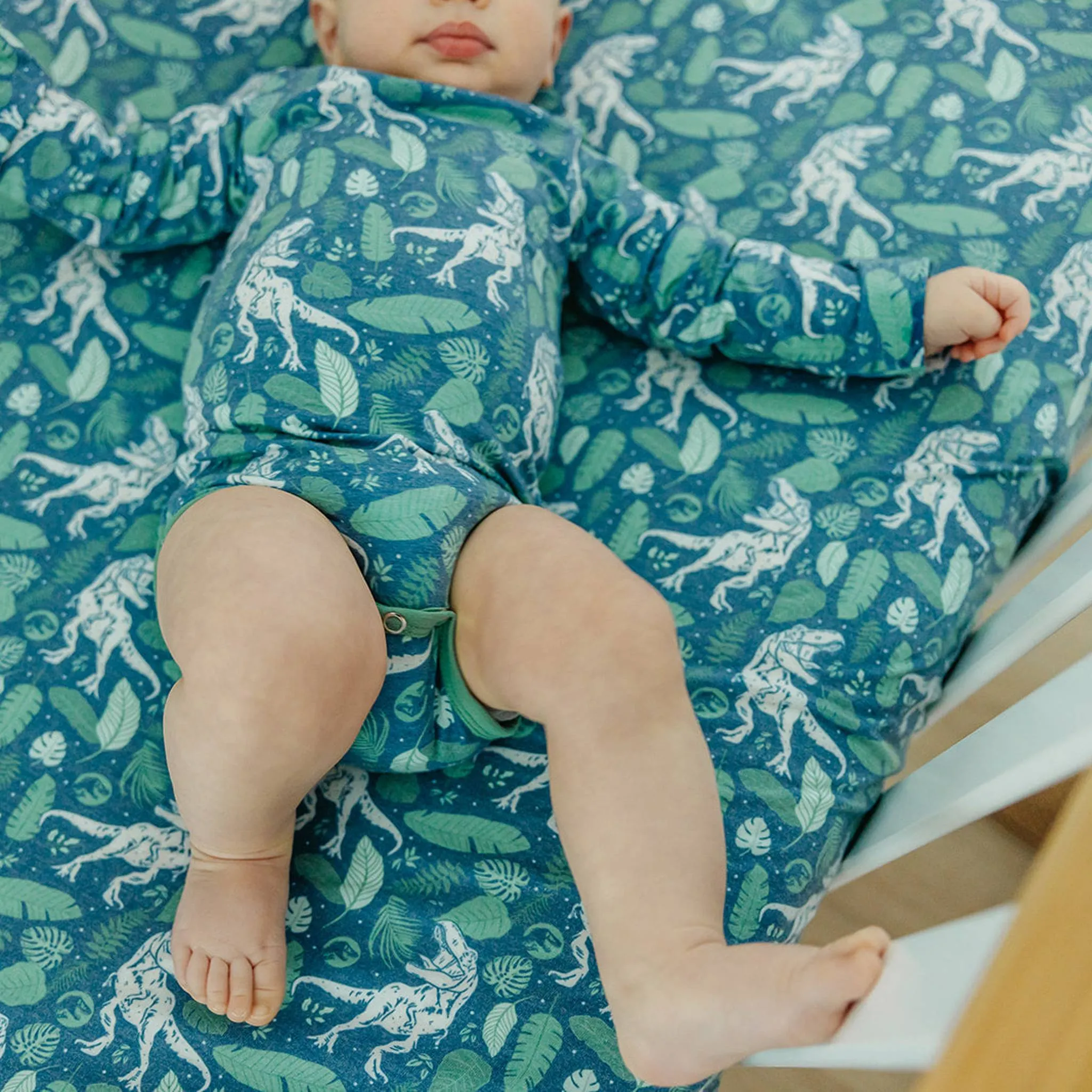 Premium Knit Fitted Crib Sheet - Jurassic Park