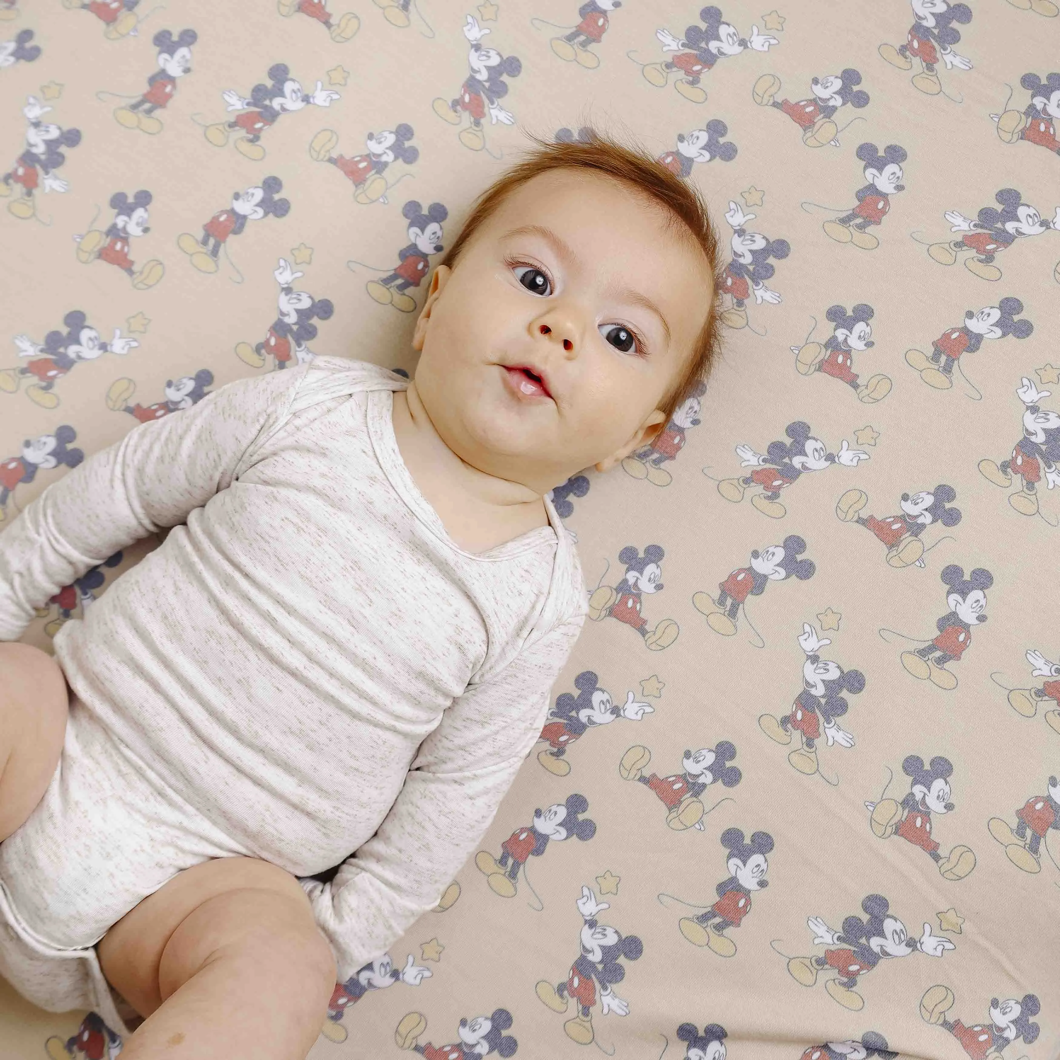 Premium Knit Fitted Crib Sheet - Mickey Mouse