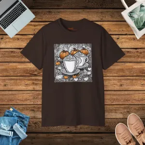 Pumpkin Spice Latte Mug Cotton Tee for Fall