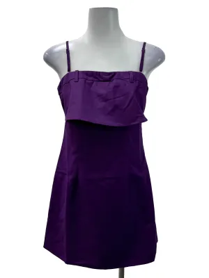 Purple Sleeveless Fitted Mini Dress