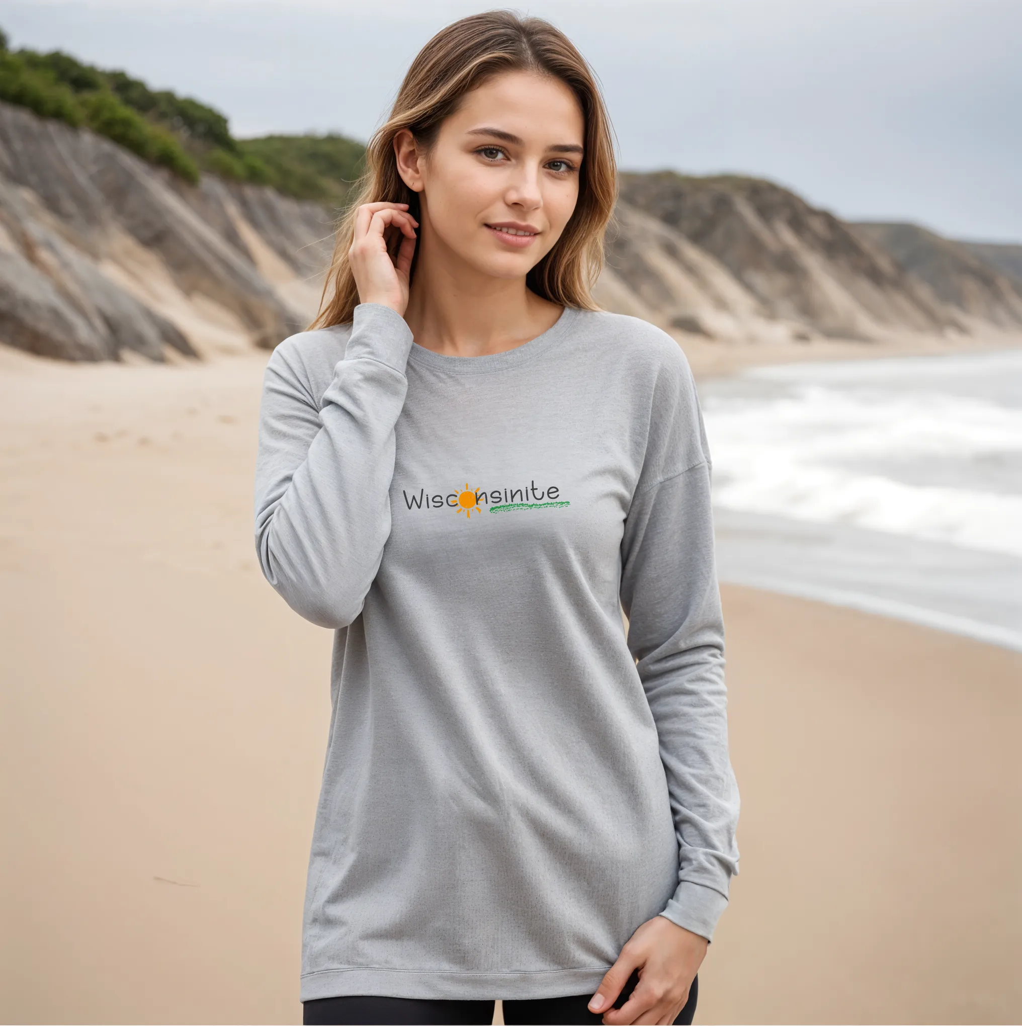 "Wisconsinite" Relaxed Fit Long Sleeve Unisex T-Shirt
