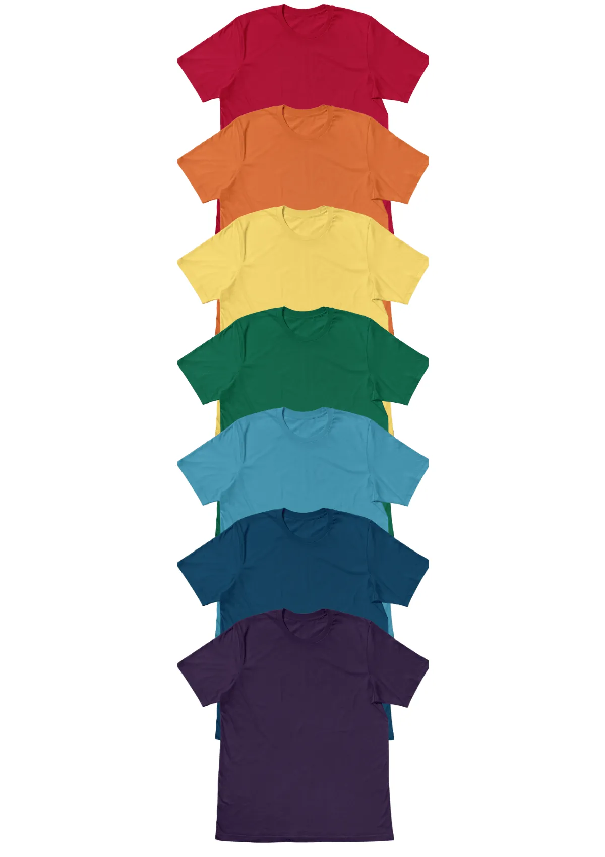 Rainbow Solid Color T-Shirts Collection