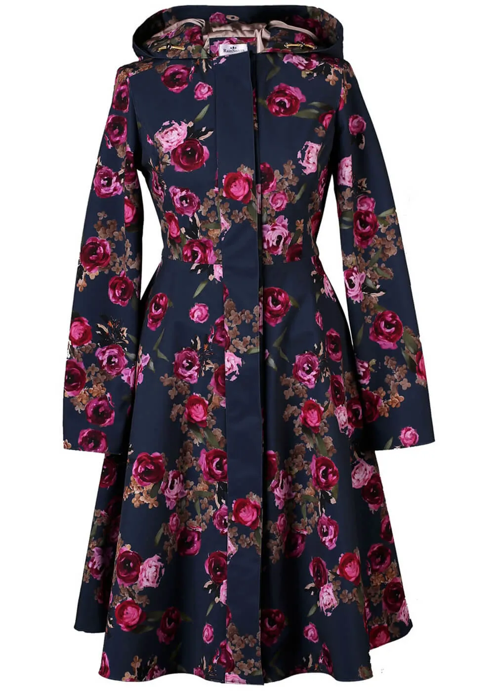 RainSisters Misty Rose Waterafstotende 50's Regenjas Blauw
