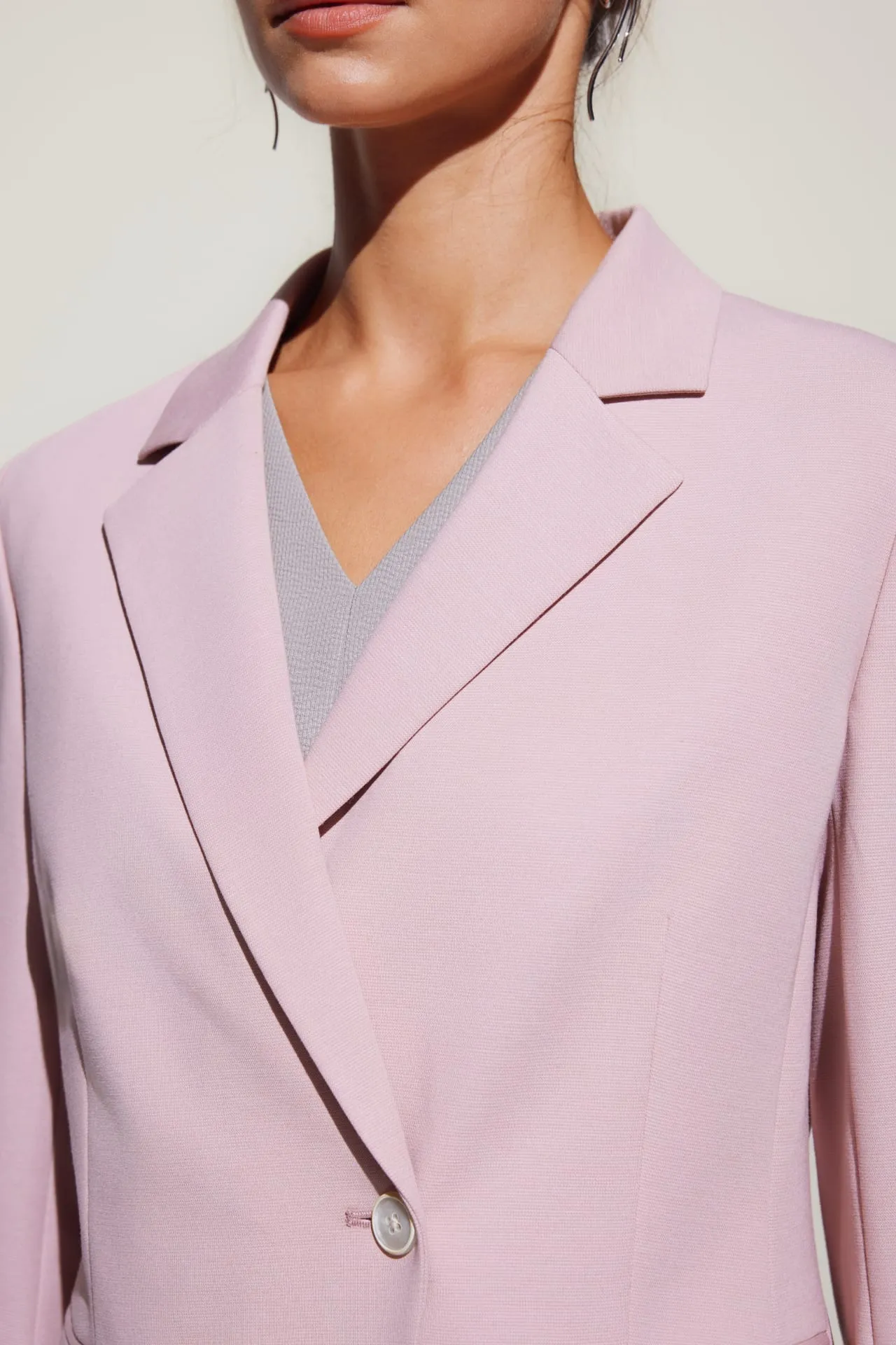 Rayon Blend Ponte Slim Fit Casual Blazer