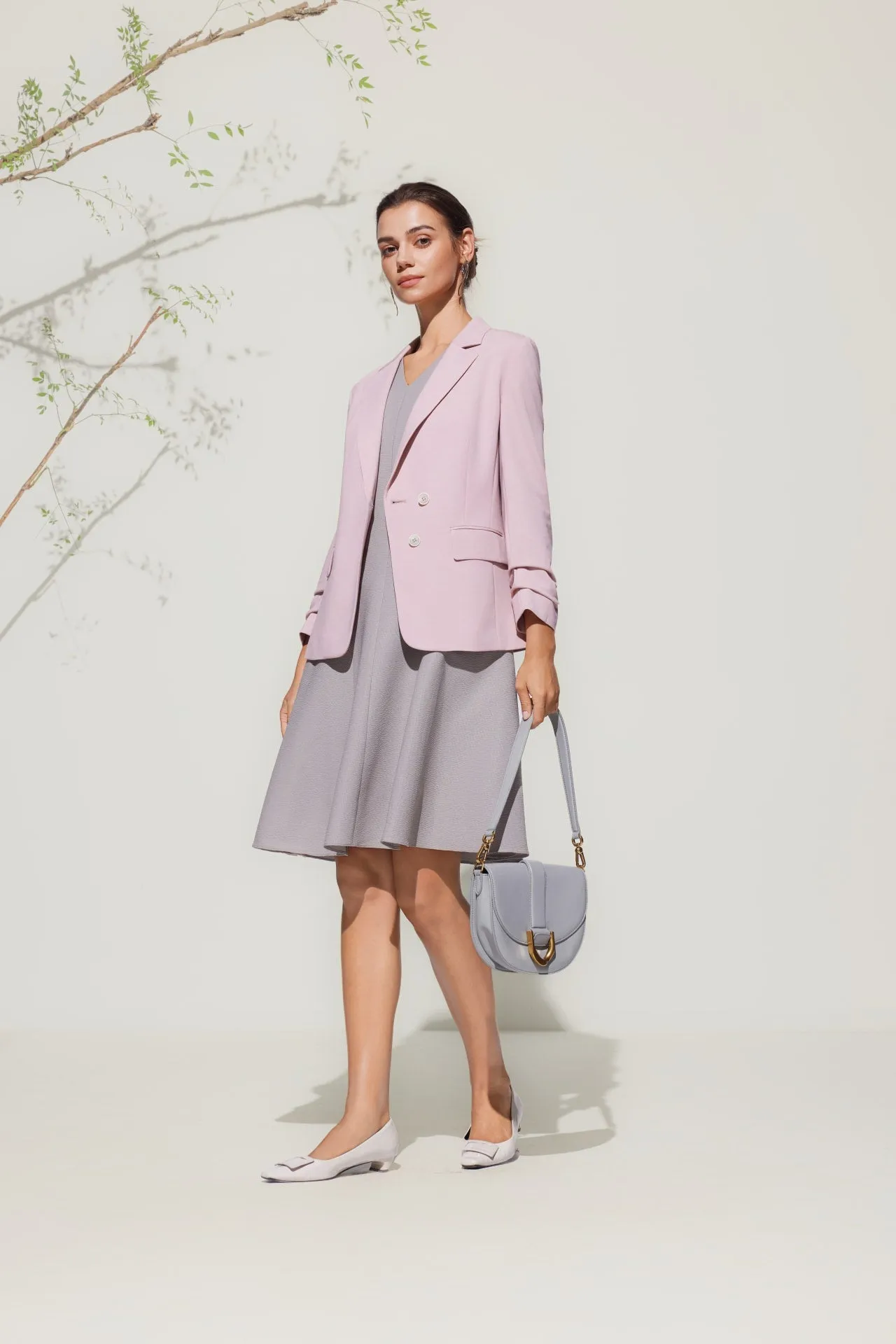 Rayon Blend Ponte Slim Fit Casual Blazer