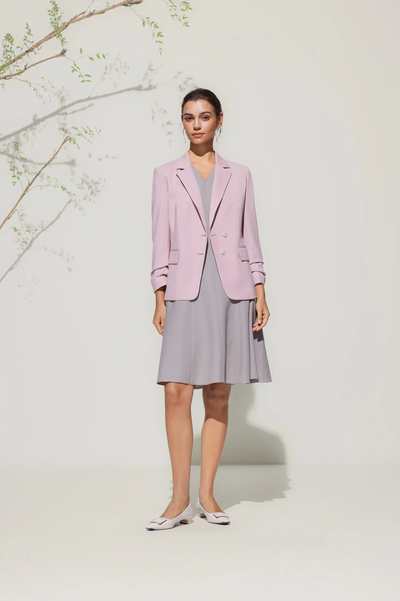 Rayon Blend Ponte Slim Fit Casual Blazer