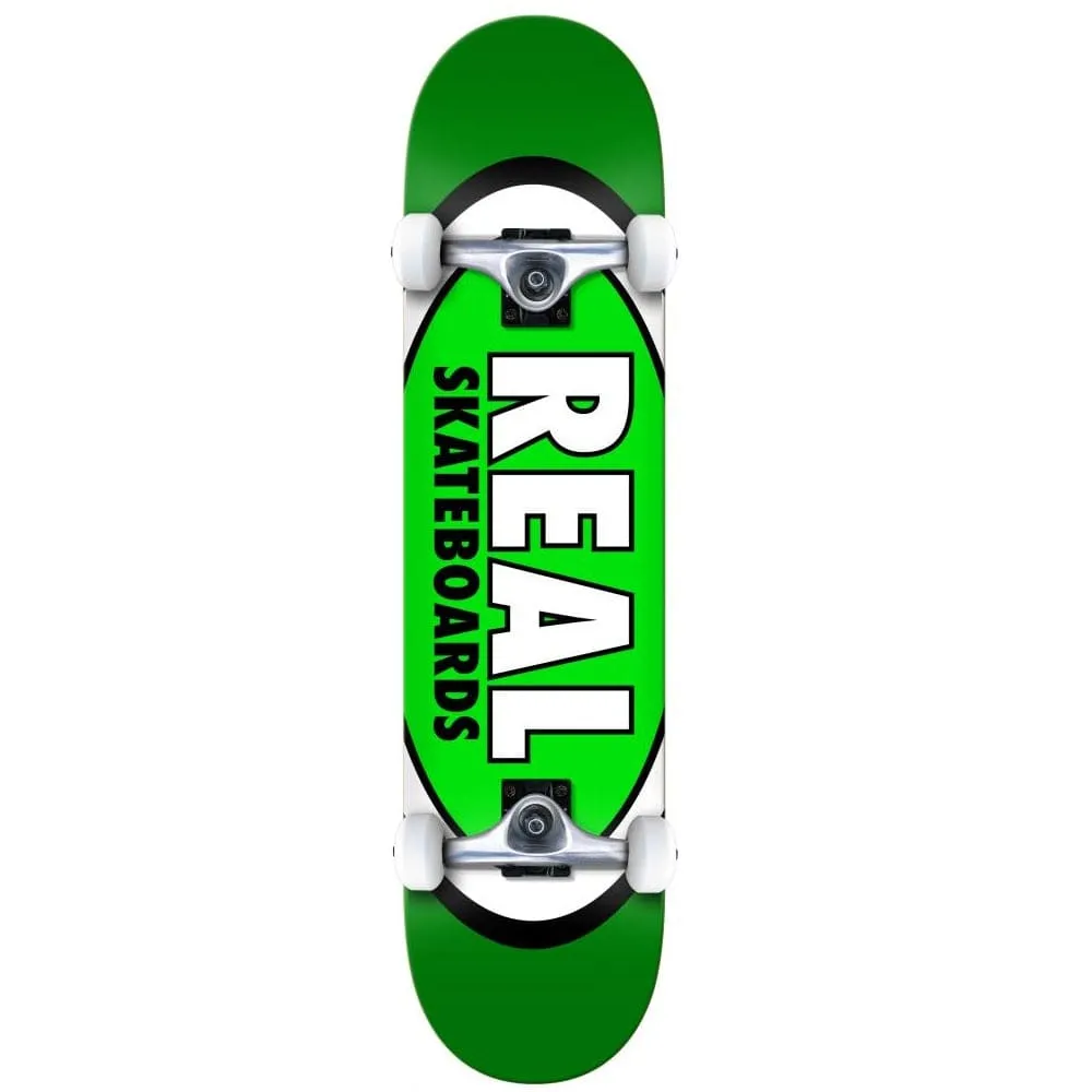 Real Classic Oval Green Complete Skateboard 8"