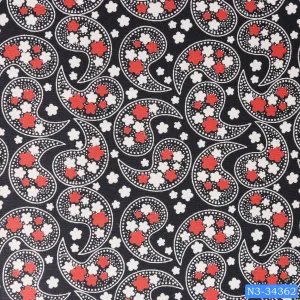 Red White Black Paisley Print Shirt