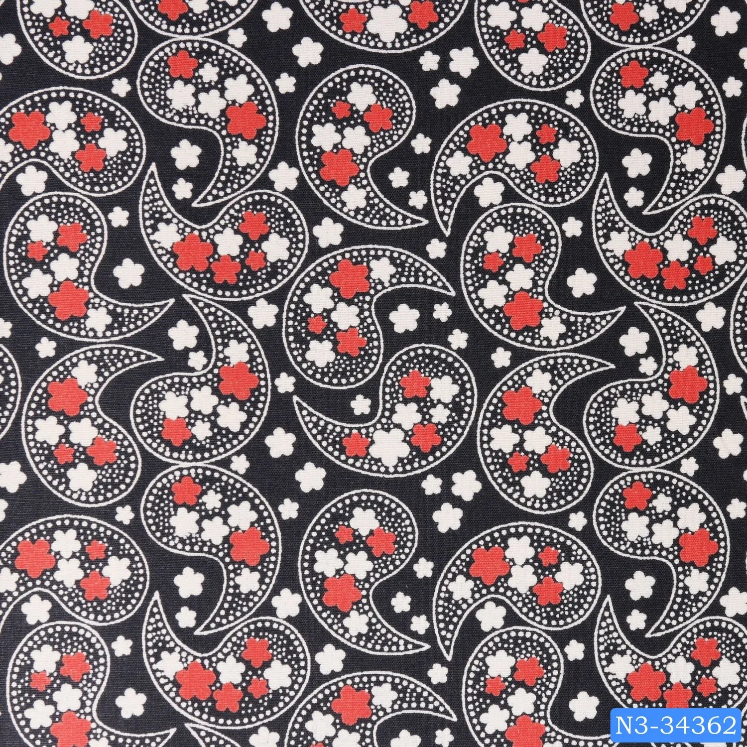 Red White Black Paisley Print Shirt