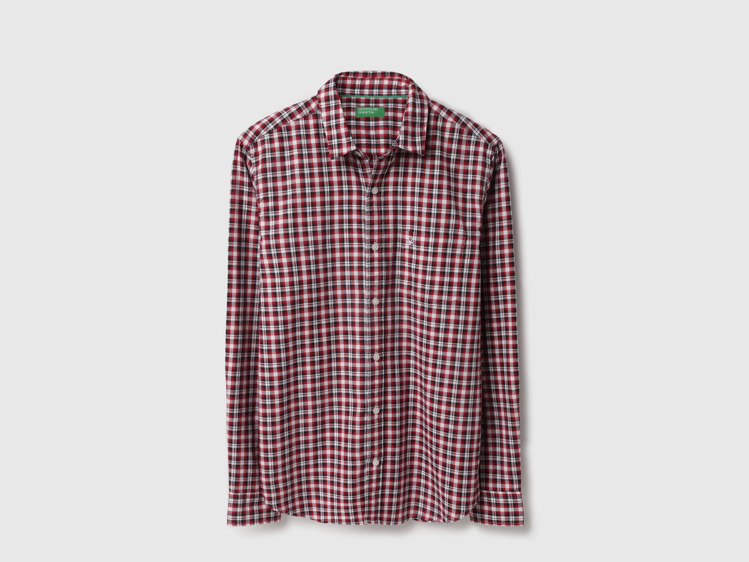 Regular Fit Spread Collar Checkered Shirts