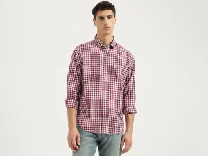 Regular Fit Spread Collar Checkered Shirts