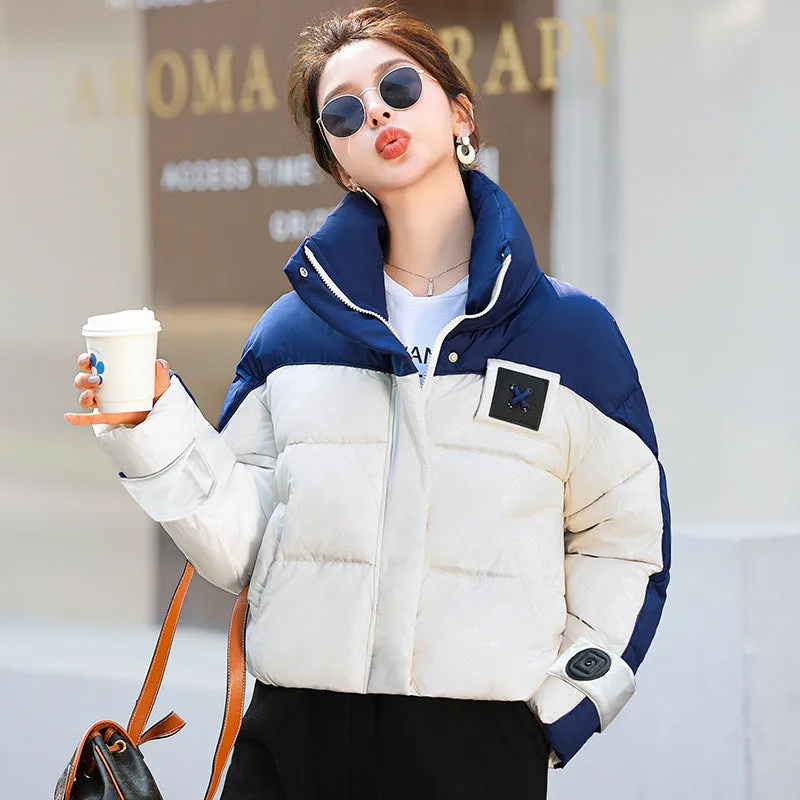 Relaxed-fit Cropped Water-resistant Puffer Jacket for Women