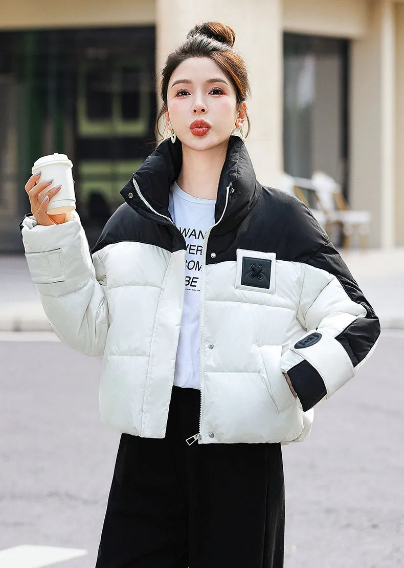 Relaxed-fit Cropped Water-resistant Puffer Jacket for Women