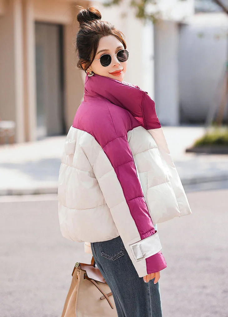 Relaxed-fit Cropped Water-resistant Puffer Jacket for Women