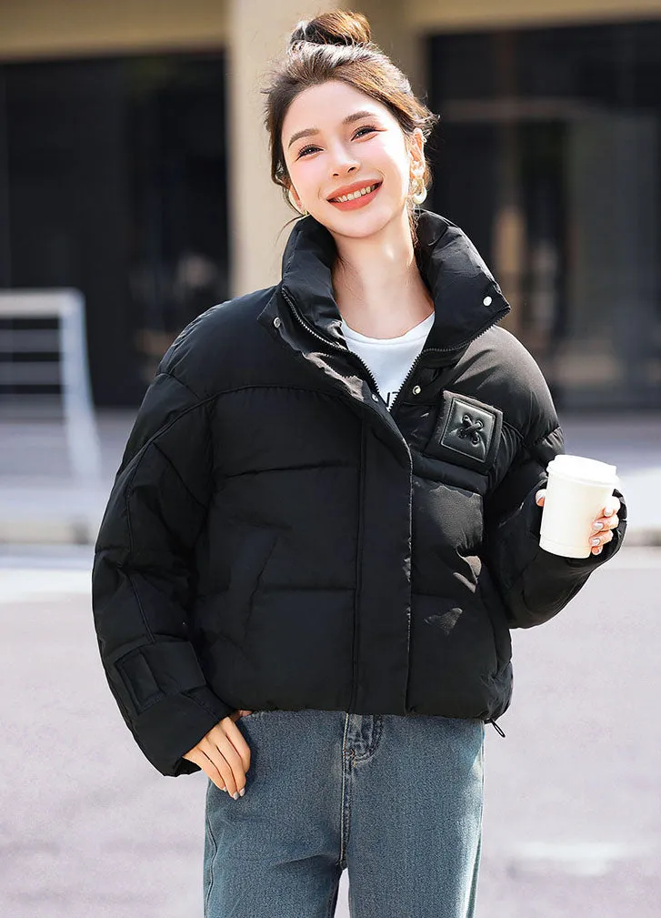 Relaxed-fit Cropped Water-resistant Puffer Jacket for Women