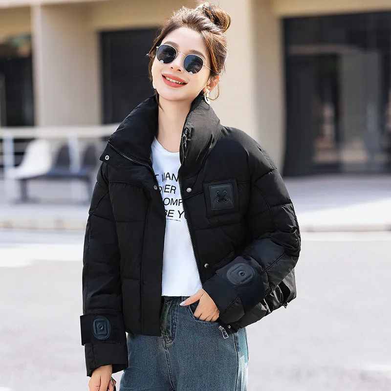 Relaxed-fit Cropped Water-resistant Puffer Jacket for Women