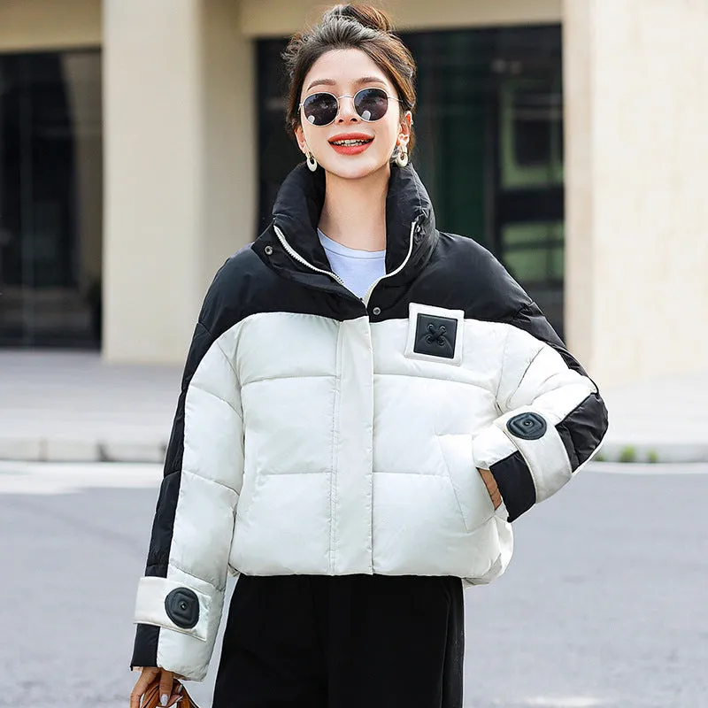 Relaxed-fit Cropped Water-resistant Puffer Jacket for Women