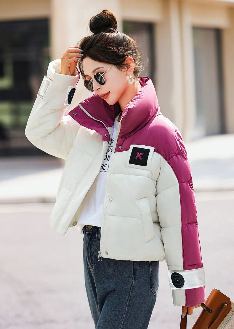 Relaxed-fit Cropped Water-resistant Puffer Jacket for Women