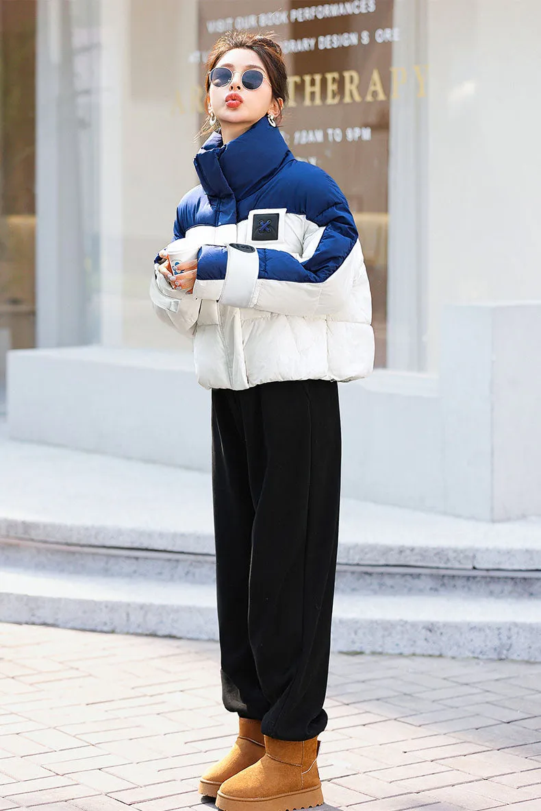 Relaxed-fit Cropped Water-resistant Puffer Jacket for Women