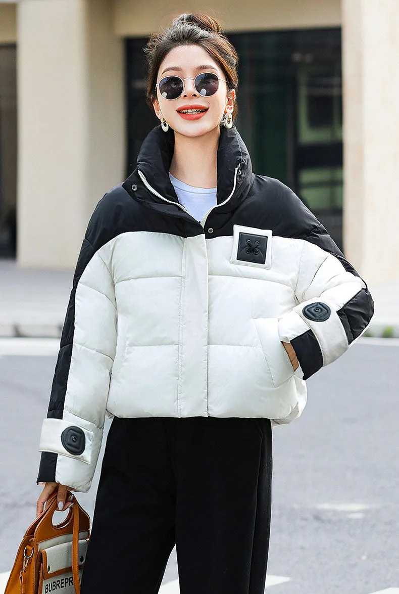 Relaxed-fit Cropped Water-resistant Puffer Jacket for Women