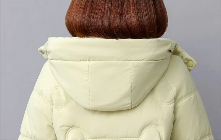 Relaxed-fit Quilted Puffer Jacket for Women with Full Zip