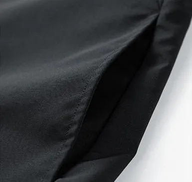 Relaxed-Fit Solid Rain Coat with Drawstring Hem for Men