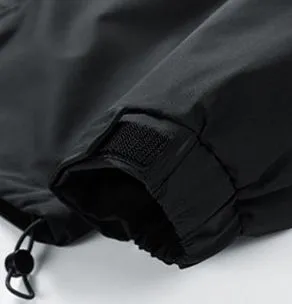 Relaxed-Fit Solid Rain Coat with Drawstring Hem for Men