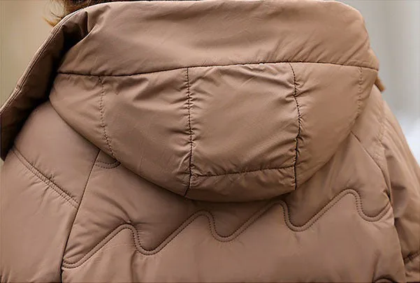 Relaxed-fit Waterproof Zip-up Women's Puffer Jacket with Flap Pockets