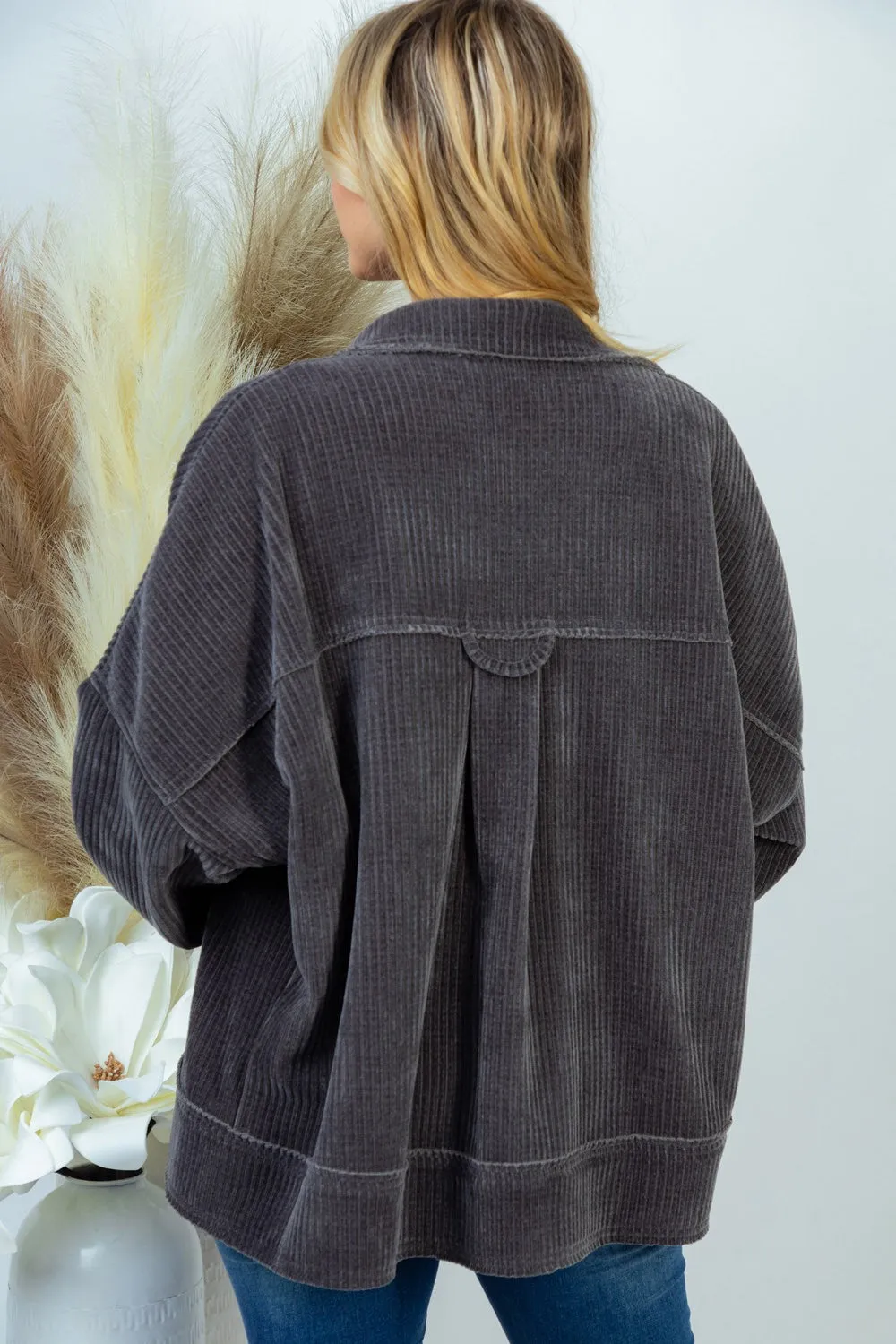 Relaxed Woven Corduroy Jacket - Final Sale