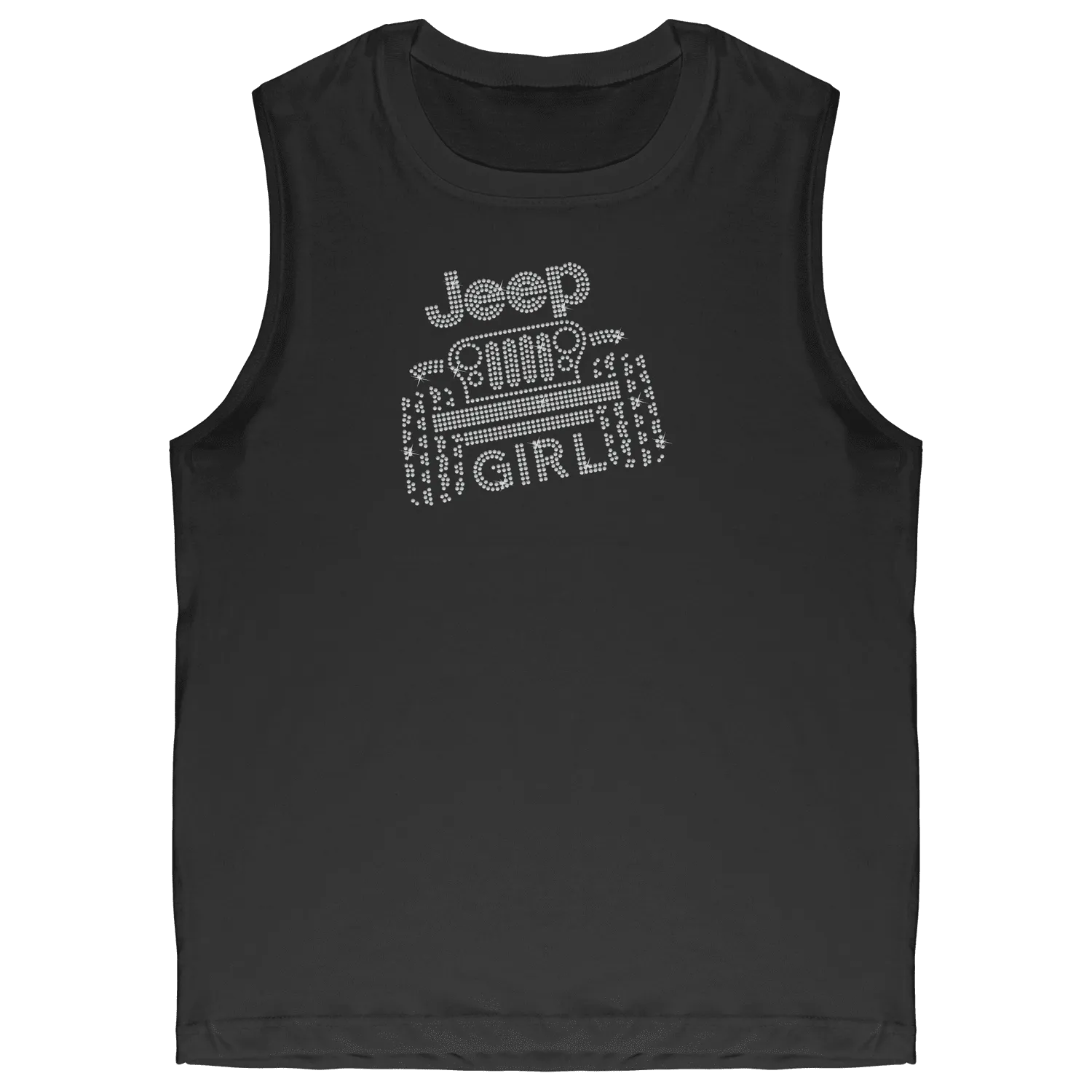 Rhinestone Offroad Jeeper Girl Shirt Crew Neck, V Neck, Tank Top