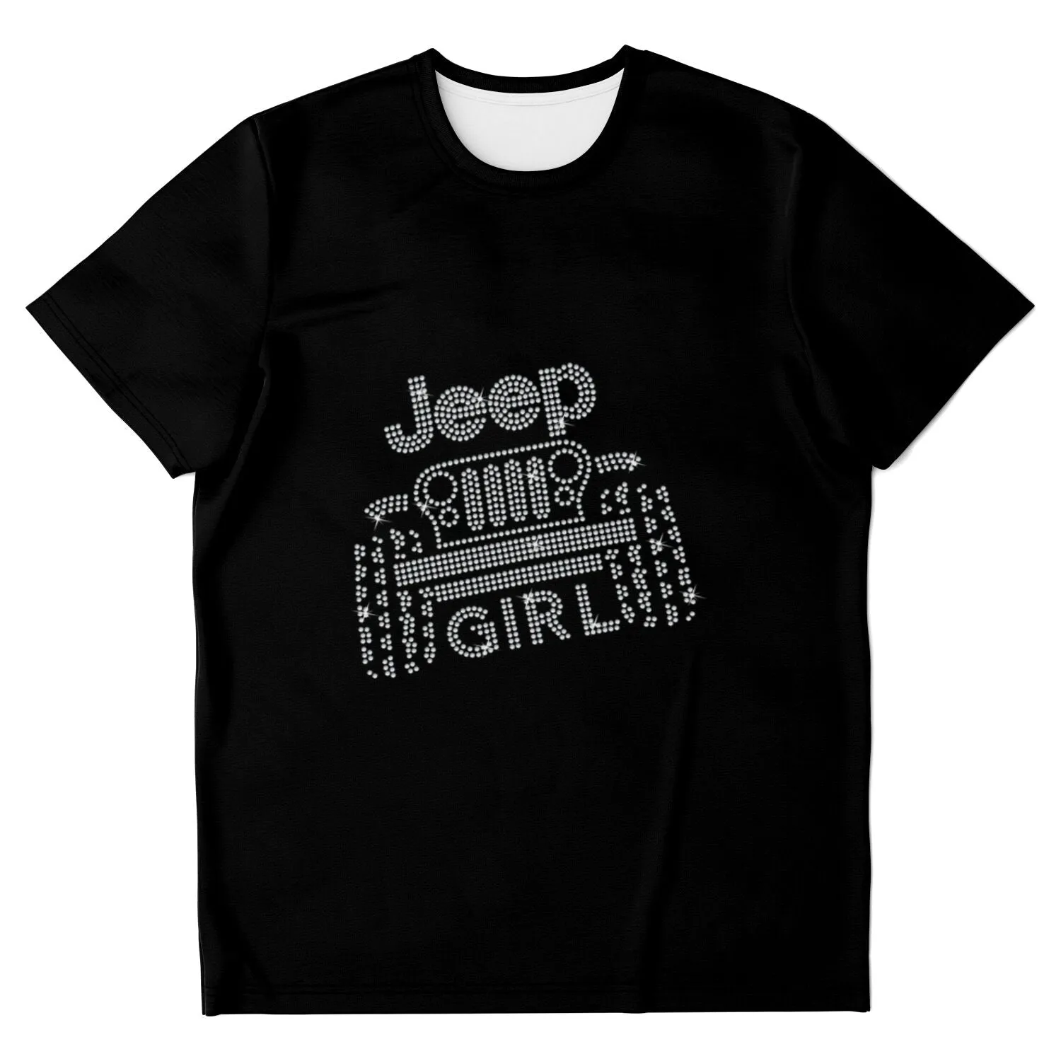 Rhinestone Offroad Jeeper Girl Shirt Crew Neck, V Neck, Tank Top