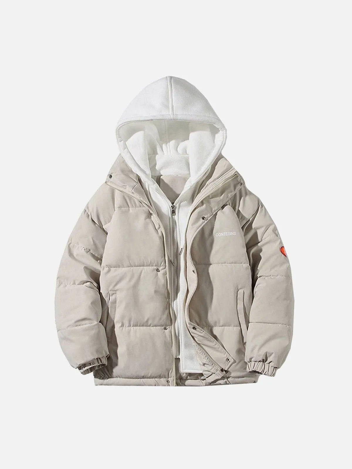 Rimiro - Fake Two-piece Hooded Winter Coat