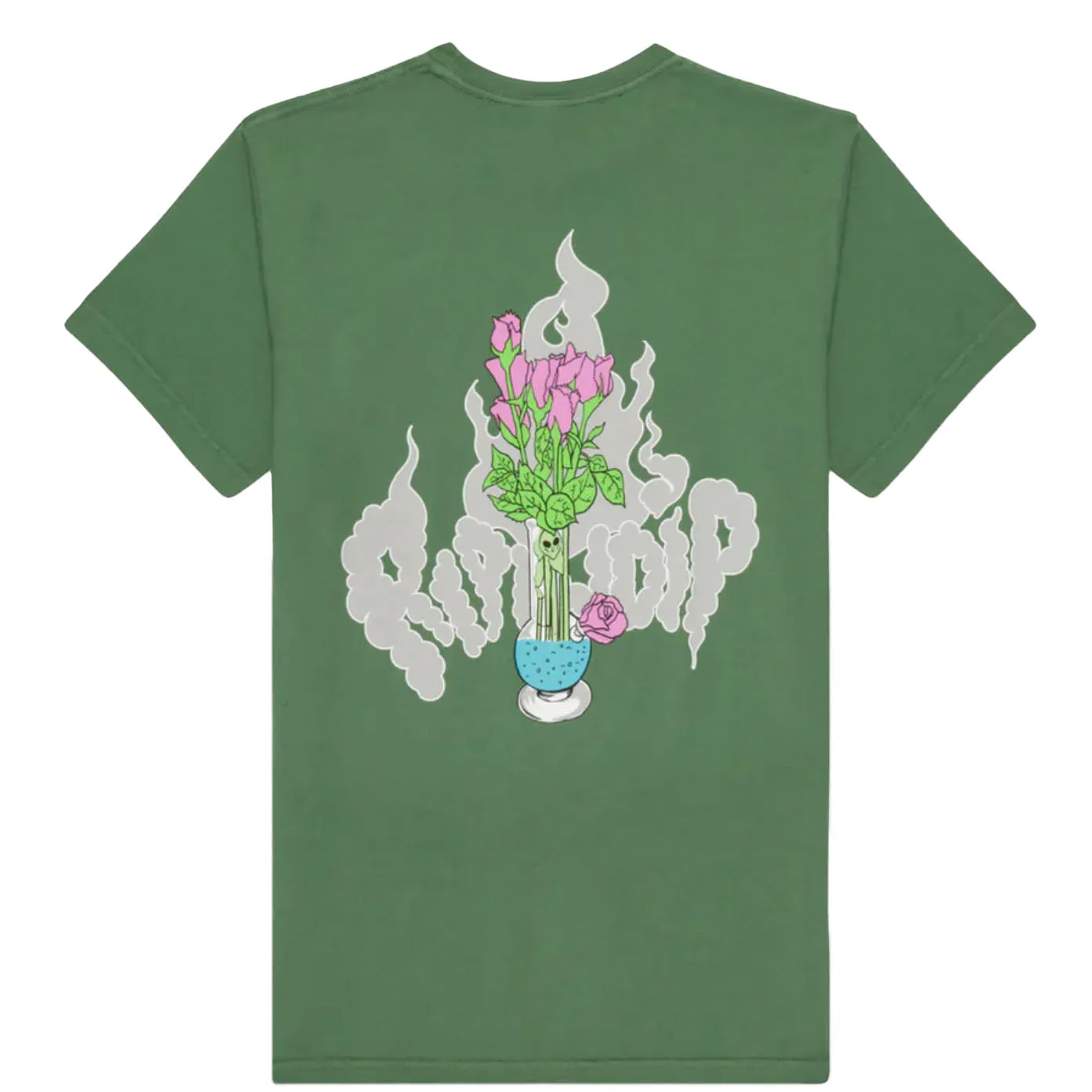 RIPNDIP Flower Vase T-Shirt Olive