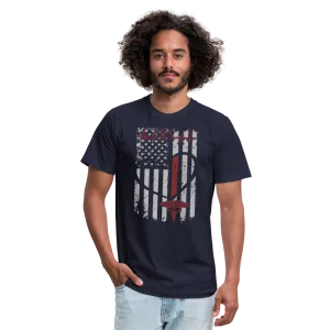 RN Nurse Flag Unisex Jersey T-Shirt by Bella   Canvas
