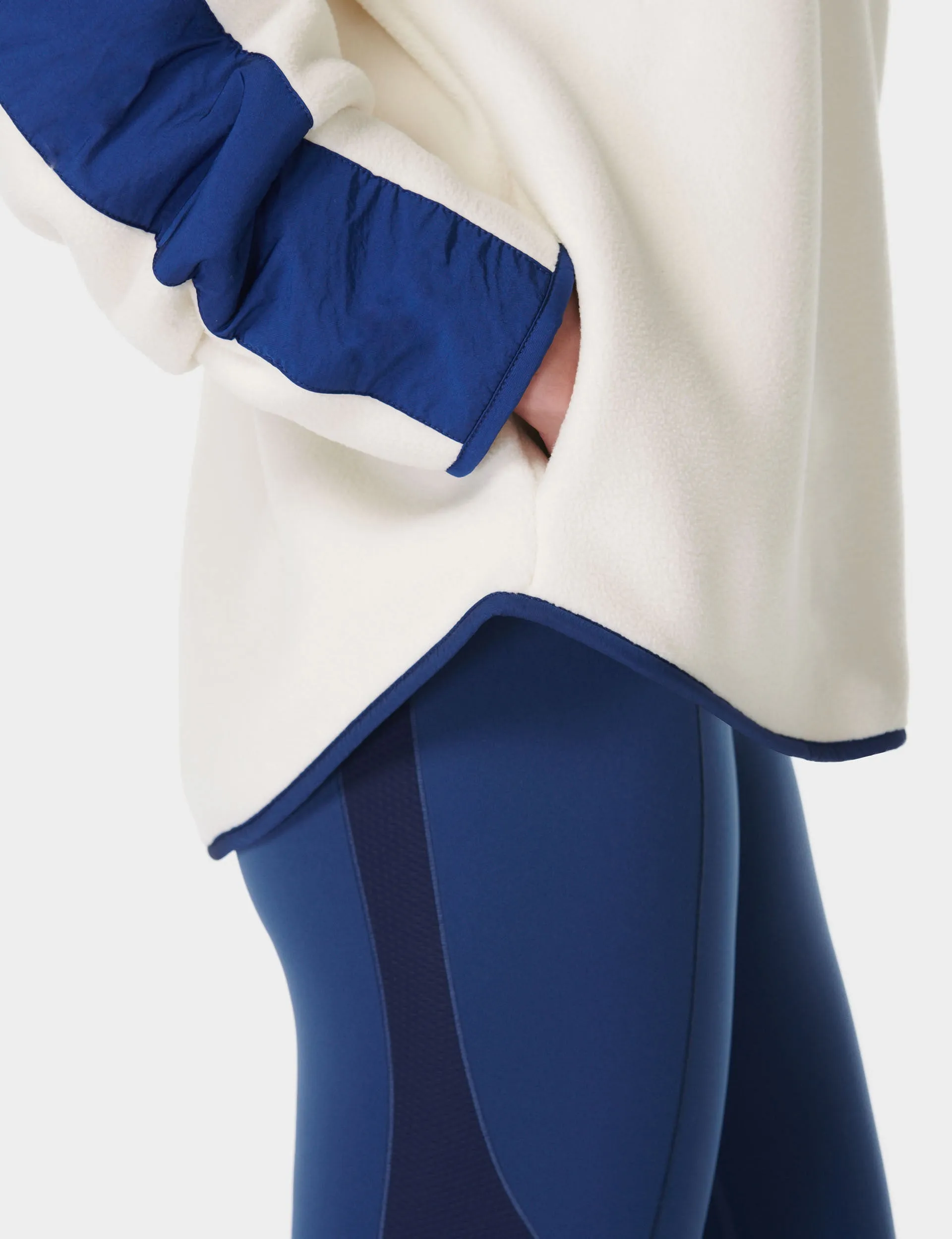Roam Borg Zip Up - Lily White/Flux Blue
