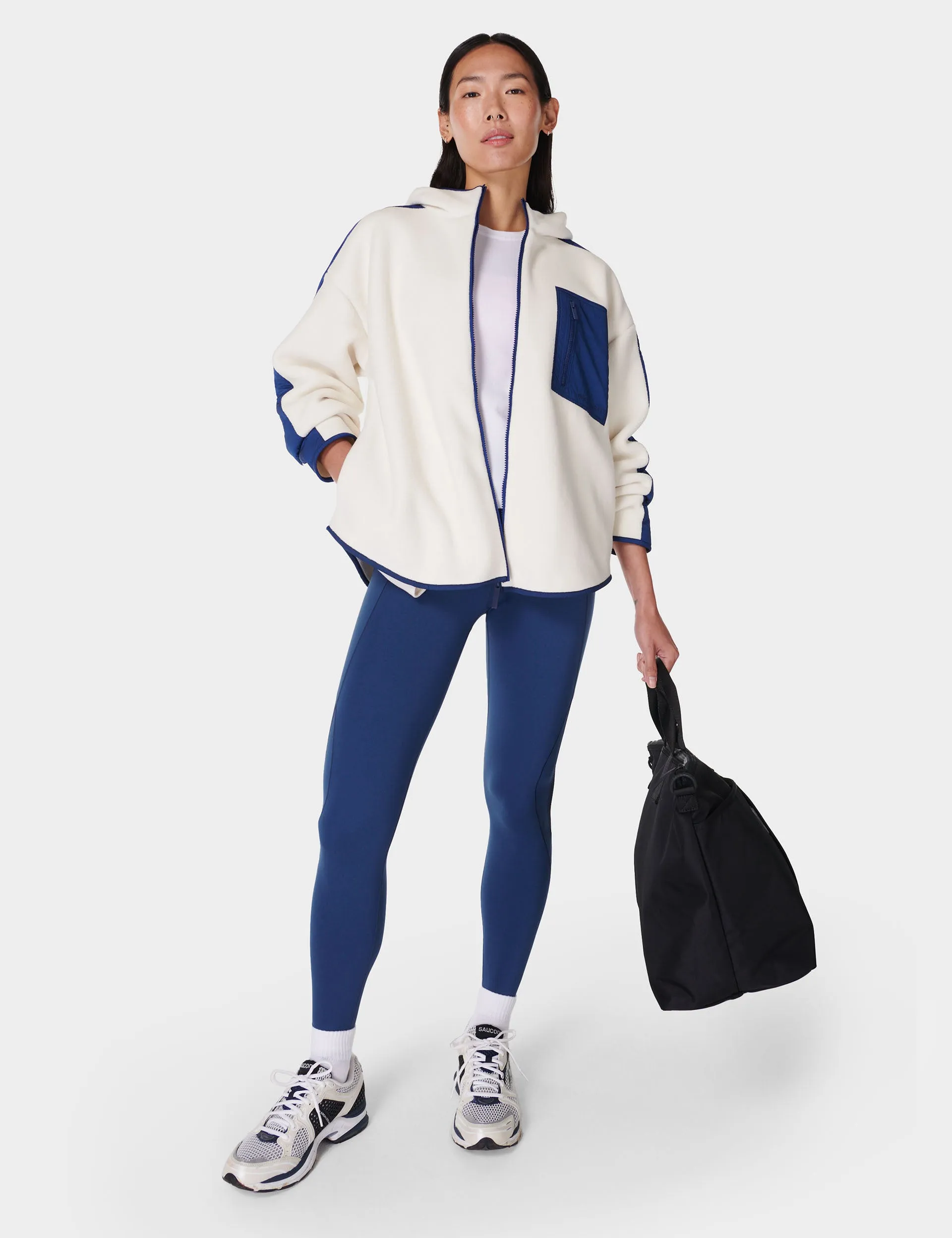 Roam Borg Zip Up - Lily White/Flux Blue