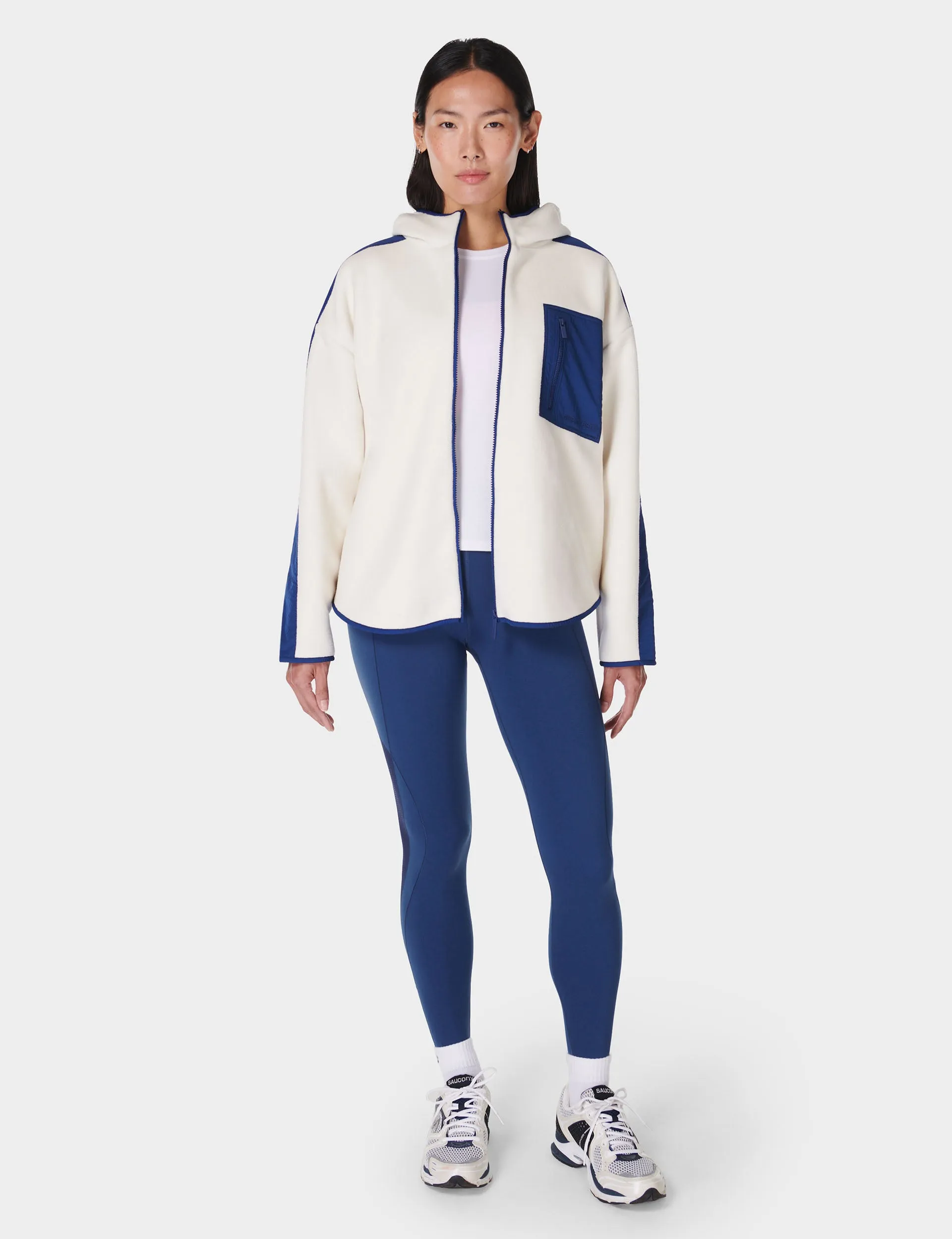 Roam Borg Zip Up - Lily White/Flux Blue
