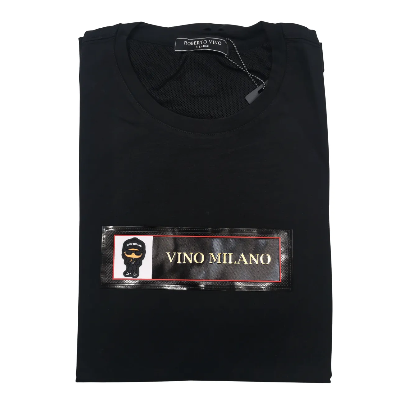 Roberto Vino Italy Black Logo T Shirt