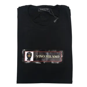 Roberto Vino Italy Black Logo T Shirt