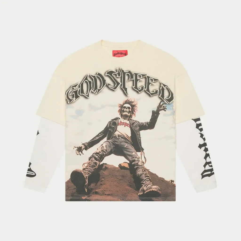 Rocker Layered T-shirt (Bone)