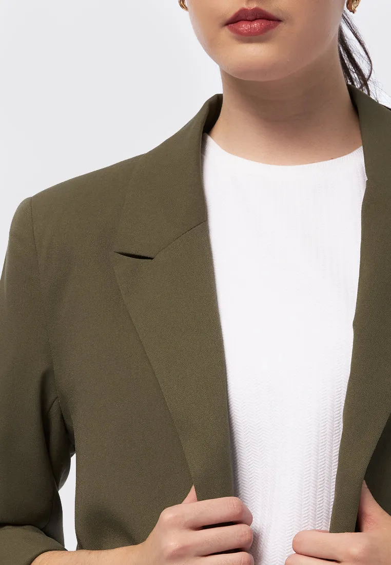 Rolled Up Sleeves Loose Blazer