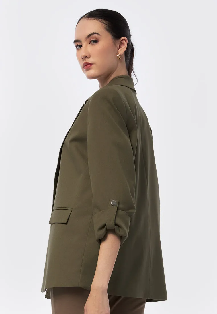 Rolled Up Sleeves Loose Blazer