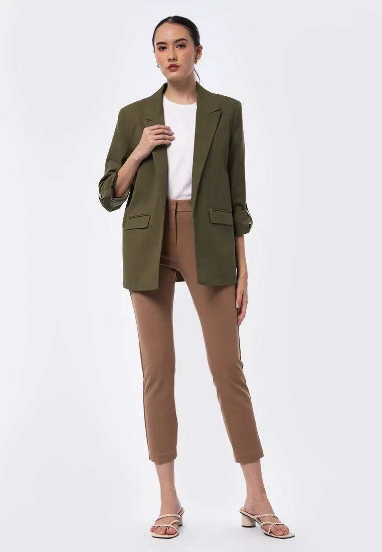 Rolled Up Sleeves Loose Blazer