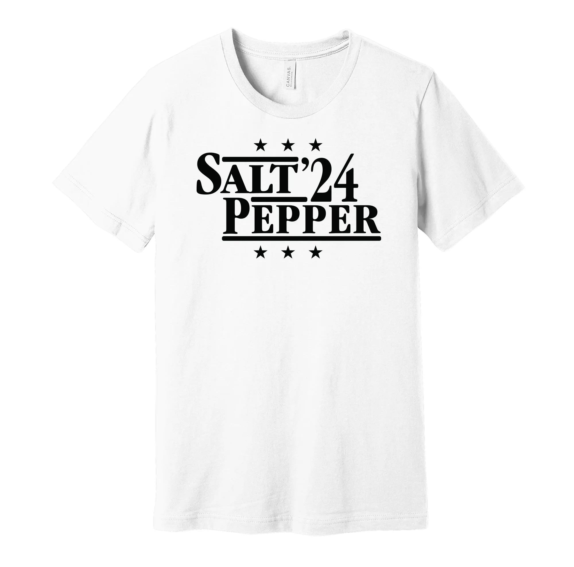 Salt & Pepper '24 - Food Lover Political Campaign Parody T-Shirt - Hyper Than Hype Shirts